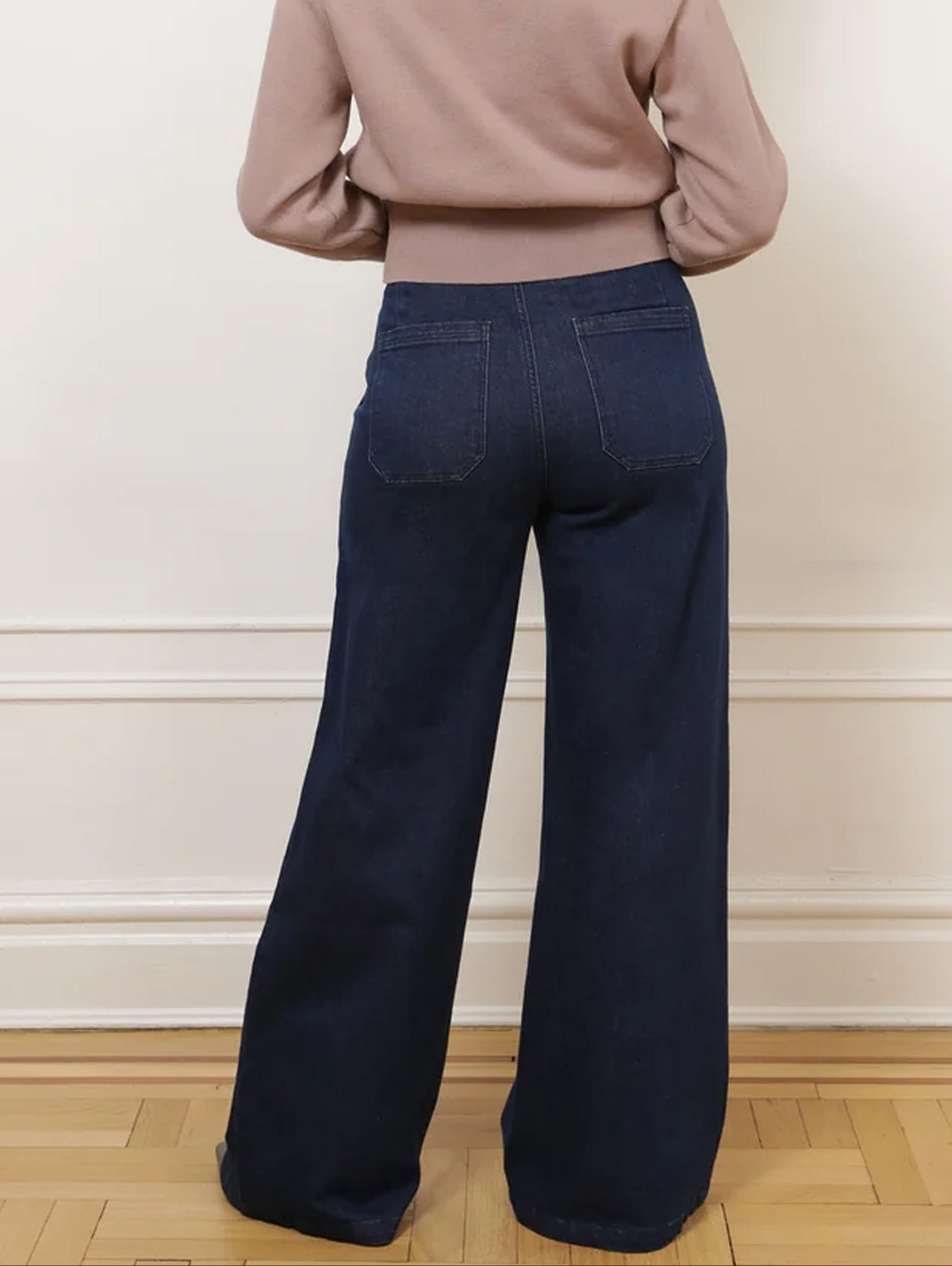 Zara Wide-Leg Dark Blue Women’s Jeans